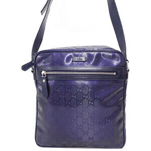 Gucci GG Imprime coated canvas messenger Crossbody bag Black